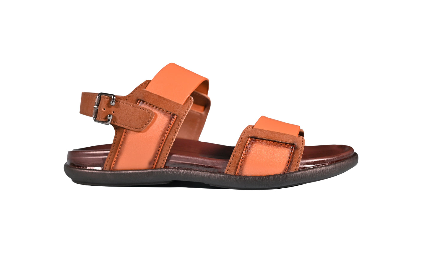 Men’s Classic Leather-Style Sandals – Tan Brown