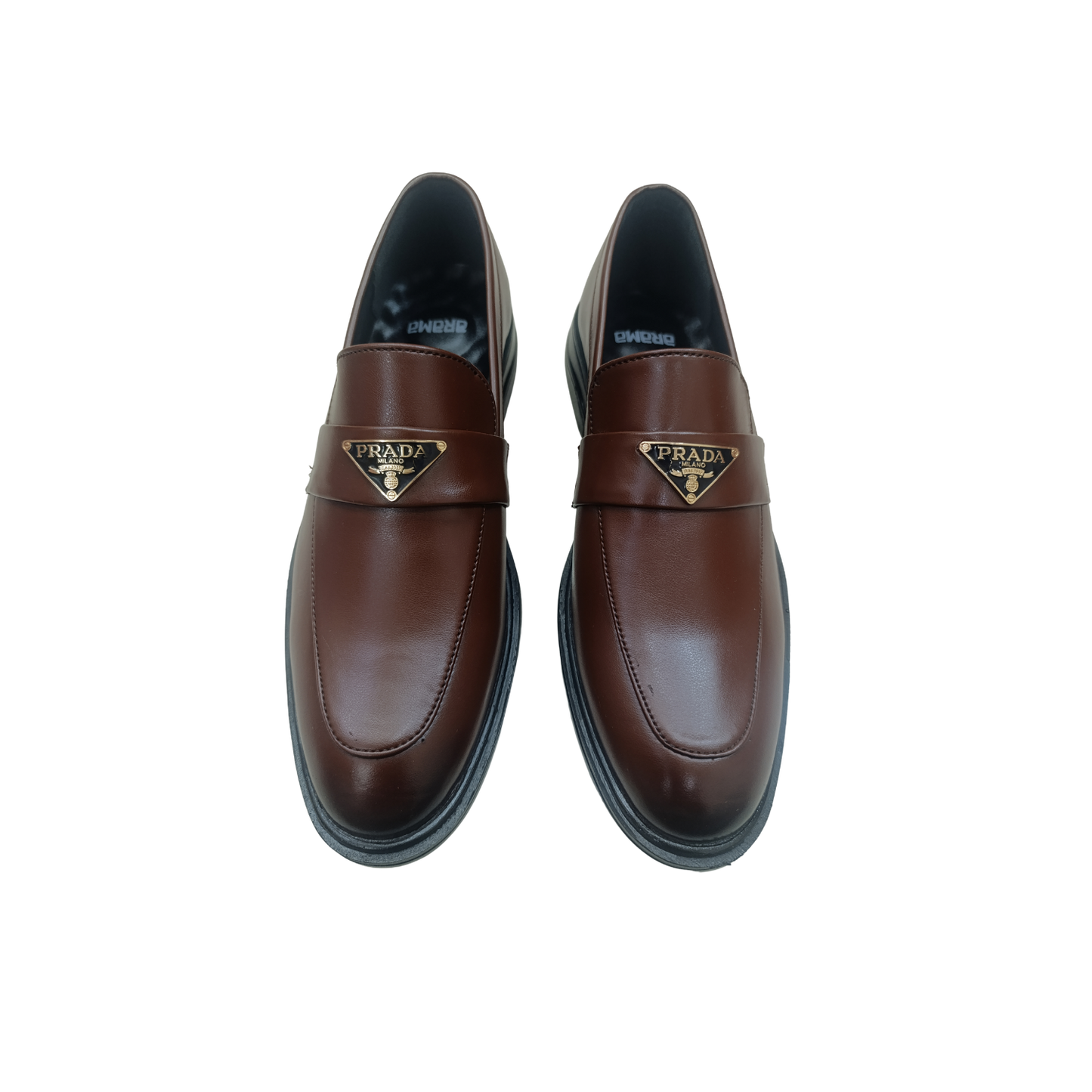 Men’s Semi-Formal Brown Synthetic Leather Slip-On Shoes with Metal Accent (CK-109)