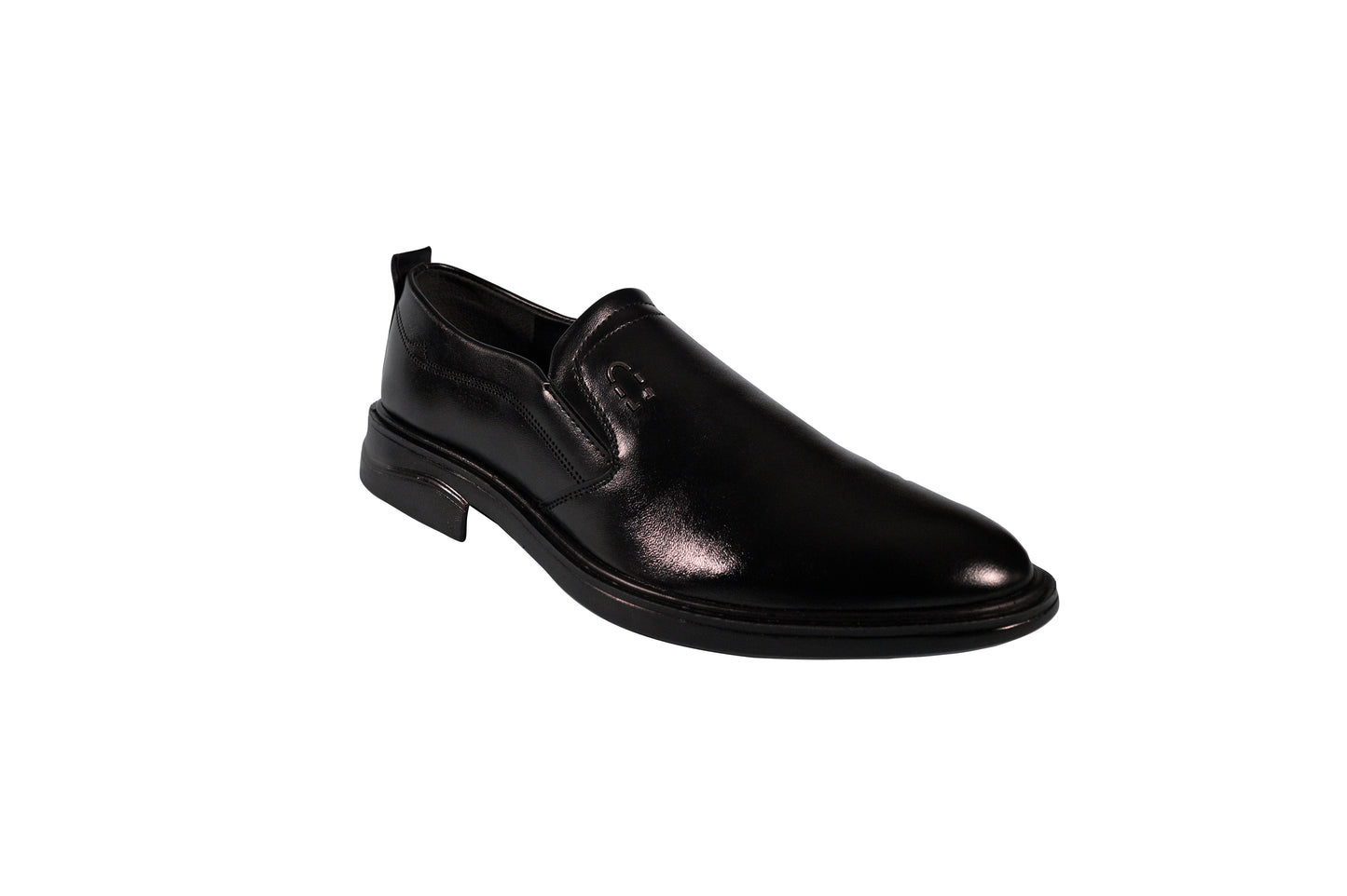 Men's Semi-Formal Black Synthetic Leather Slip-On Shoes