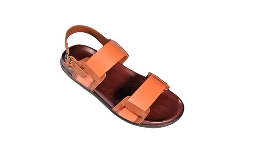 Men’s Classic Leather-Style Sandals – Tan Brown