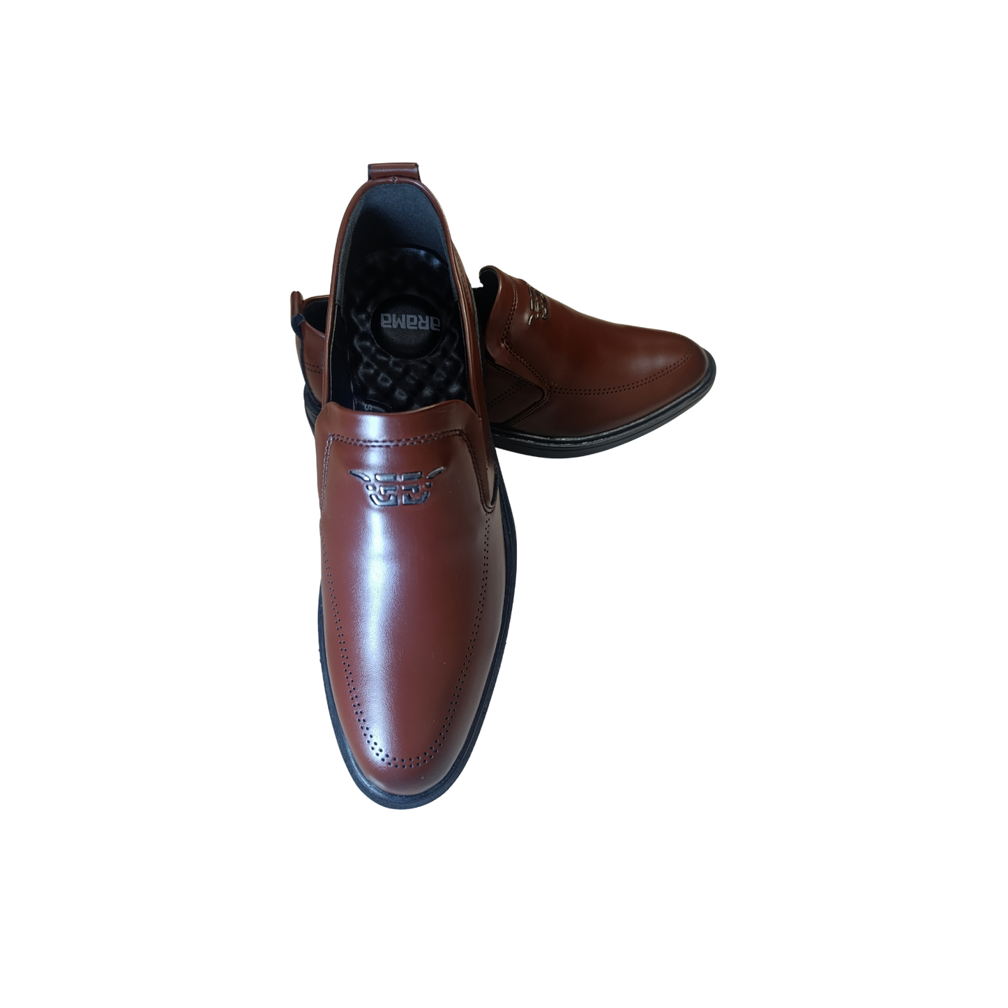 Men’s Semi-Formal Brown Synthetic Leather Slip-On Shoes (CK-105)