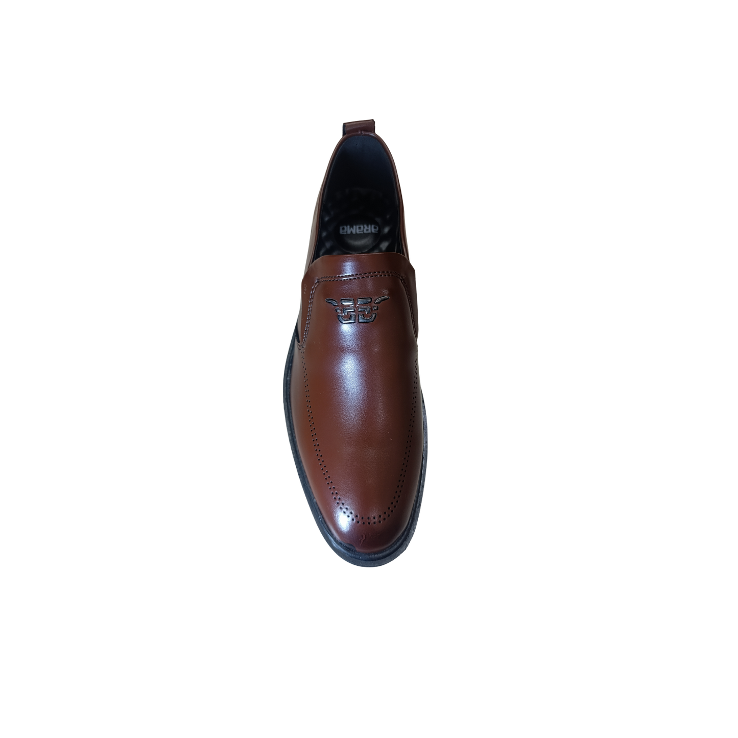 Men’s Semi-Formal Brown Synthetic Leather Slip-On Shoes (CK-105)