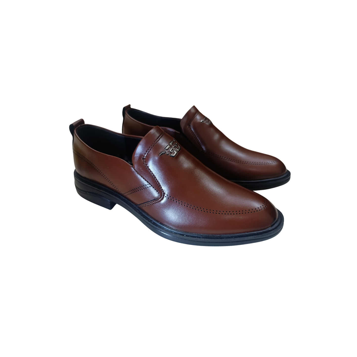Men’s Semi-Formal Brown Synthetic Leather Slip-On Shoes (CK-105)