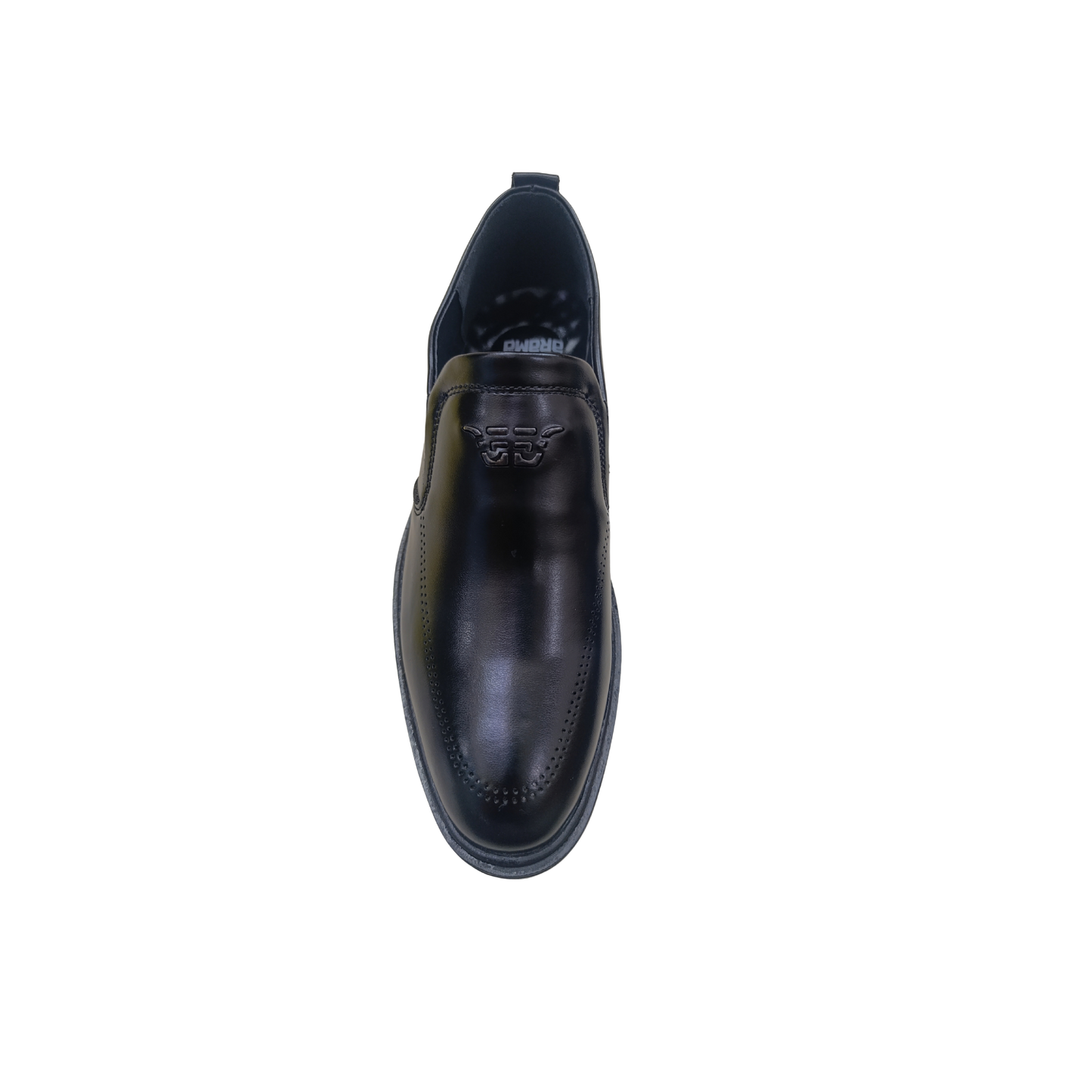 Men’s Semi-Formal Black Synthetic Leather Slip-On Shoes (CK-105)