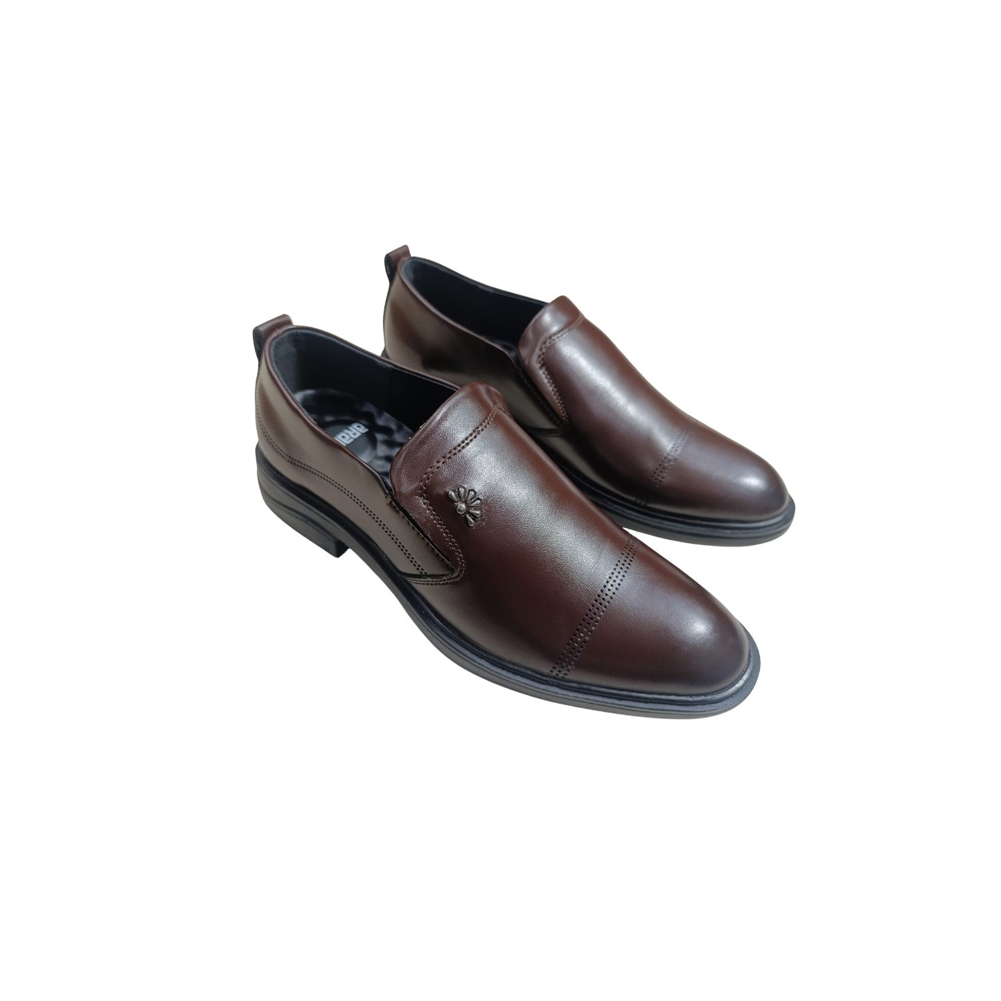 Men’s Semi-Formal Brown Synthetic Leather Slip-On Shoes (CK-104)