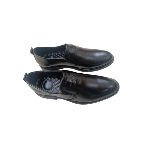 Men’s Semi-Formal Black Synthetic Leather Slip-On Shoes (CK-105)