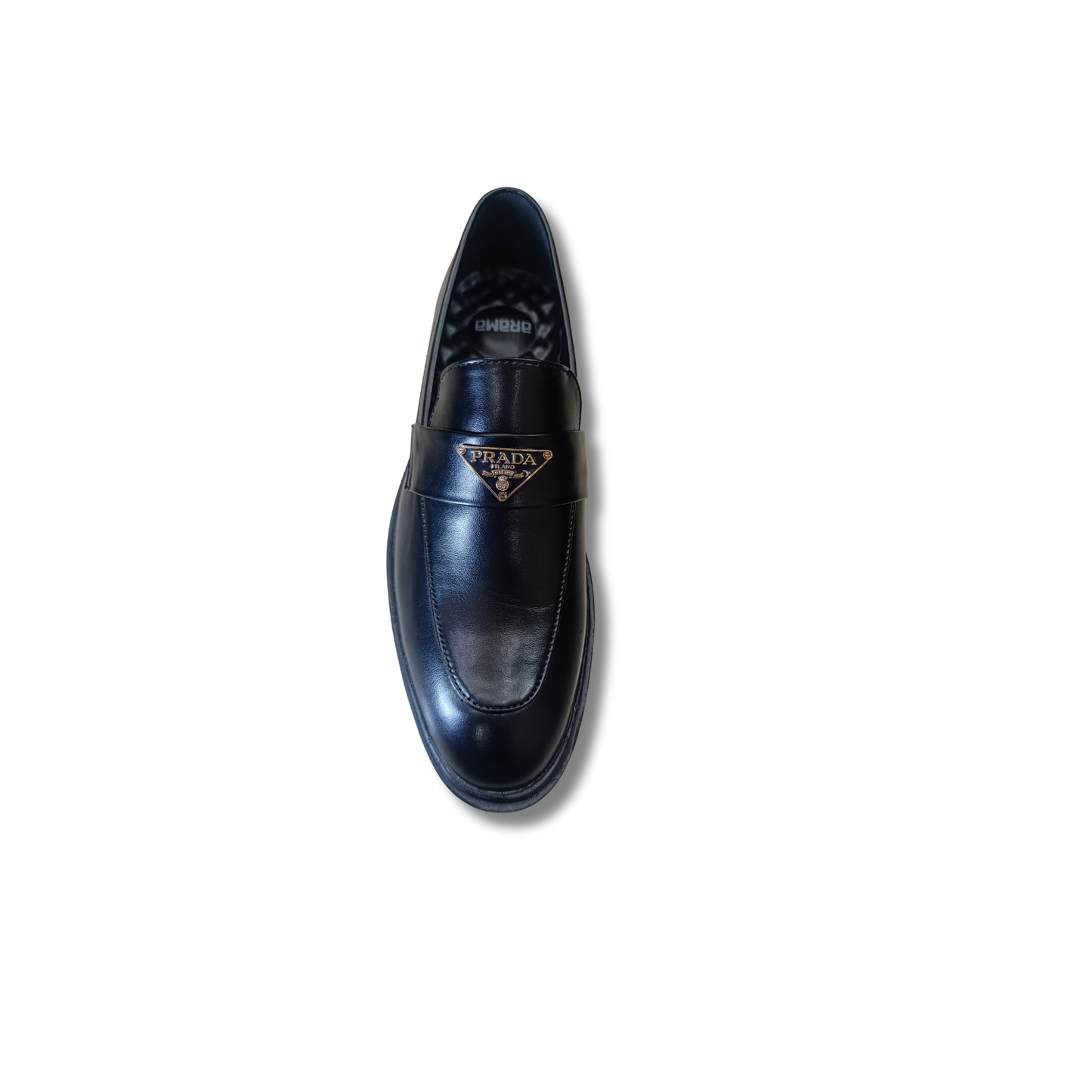 Men’s Semi-Formal Black Synthetic Leather Slip-On Shoes with Metal Accent (CK-109)