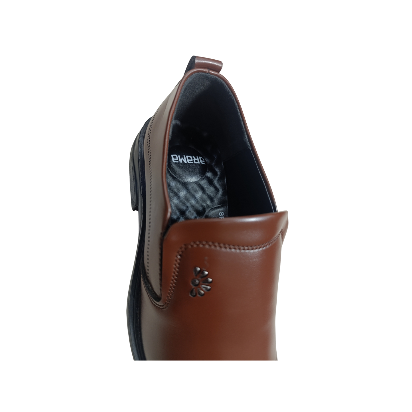 Men’s Semi-Formal Tan Brown Synthetic Leather Slip-On Shoes (CK-104)