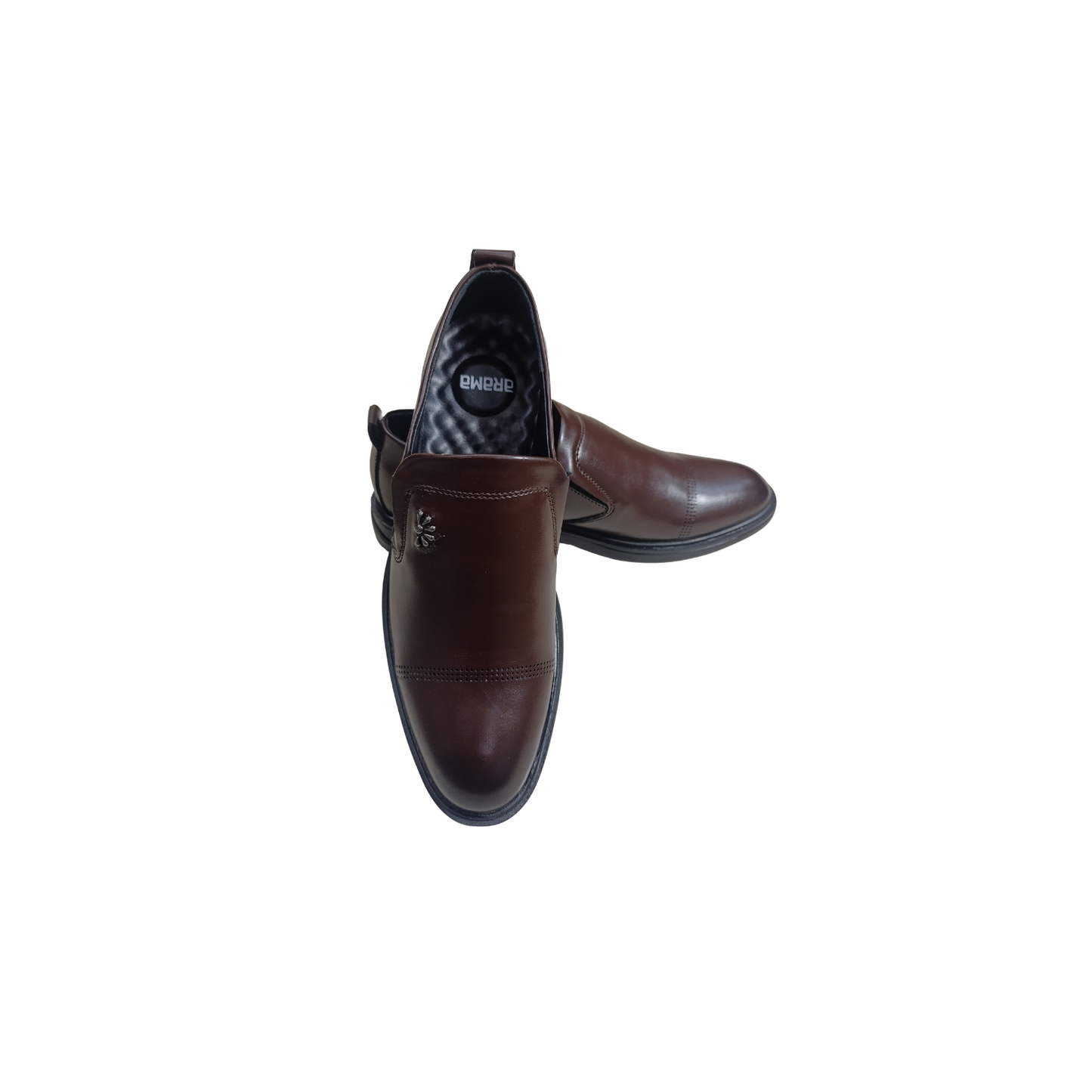 Men’s Semi-Formal Brown Synthetic Leather Slip-On Shoes (CK-104)