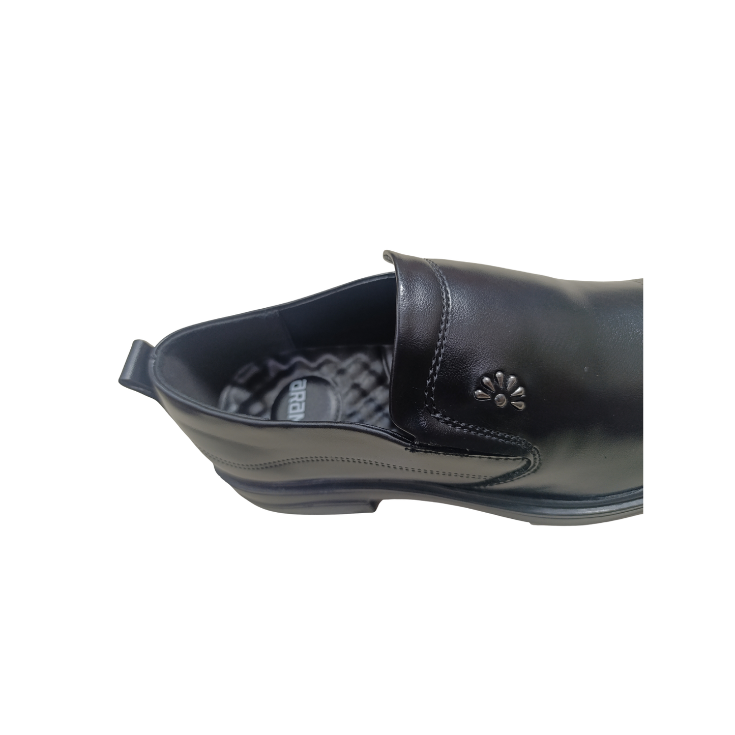 Men’s Semi-Formal Black Synthetic Leather Slip-On Shoes (CK-104)