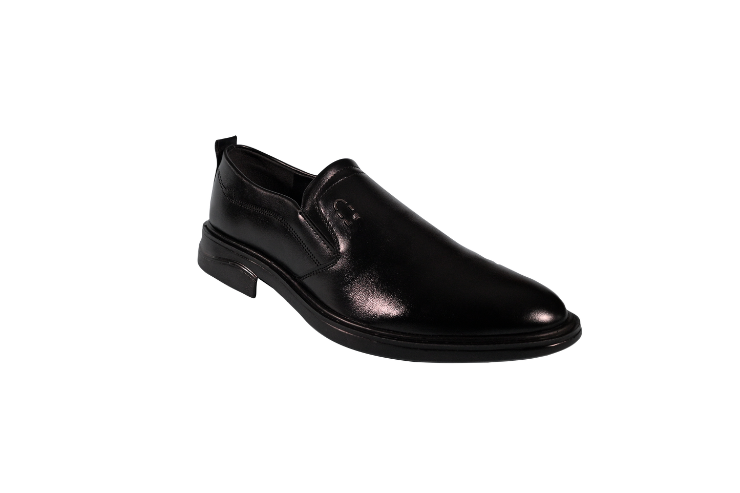 Men's Semi-Formal Black Synthetic Leather Slip-On Shoes